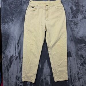 Lee Riveted Jeans Womens 31 Yellow Good Tapered High Waist Denim Pants